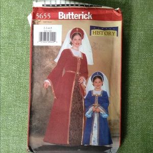 Girls Childs Renaissance Dress Gown Queen Pattern